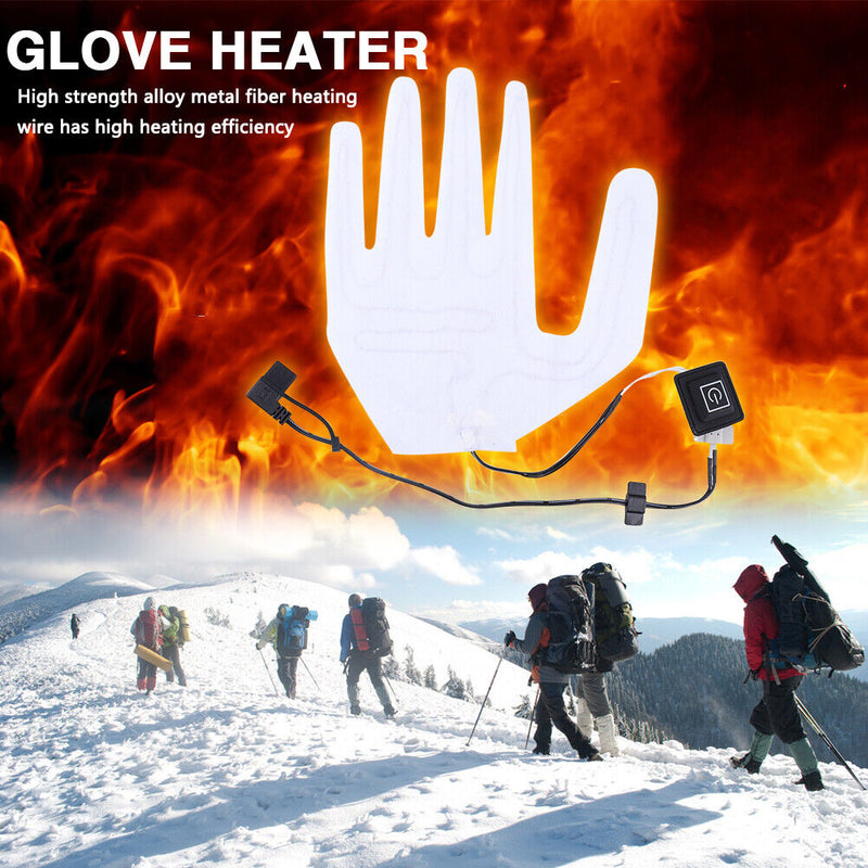 Heated Five-Finger Gloves Sheet Outdoor Cycling Hand Warmer (with Switch) Newly