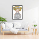 Partial Embroidery Kits White Dress Girl Cross Stitch Printed DIY 14CT Stamped