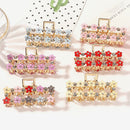 Claws Metal Hair Clip Hair Crab Clamp large grip clip Claws Flowers Rhinestones