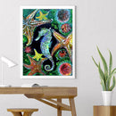 5D DIY Diamond Painting Sea Horse Full Round Drill Embroidery Home Decor