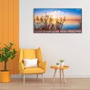 HandPainted Oil Paint Kill Time Picture Colouring Artcraft Gift Reeds at Sunset