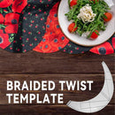 Quilting Ruler Tablecloth Braided Twist Template DIY Sewing Craft (14 inch)