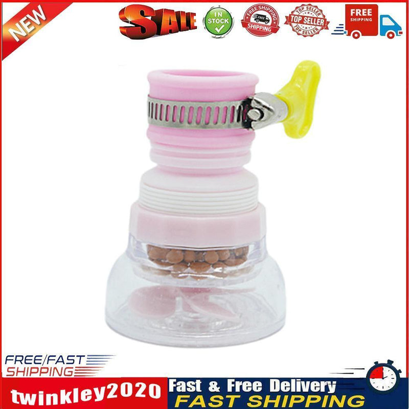 Kitchen Faucet Spouts Tap Splash-Proof Water Purifier Filter Tools (Pink) Newly