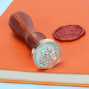 Copper Head Stamp DIY Paint Wax Envelope Sealing Seal with Wood Handle(m033