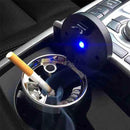 Black Car Ashtray Cup LED Indicator Smokeless Dual-Purpose Cigarette Holder#