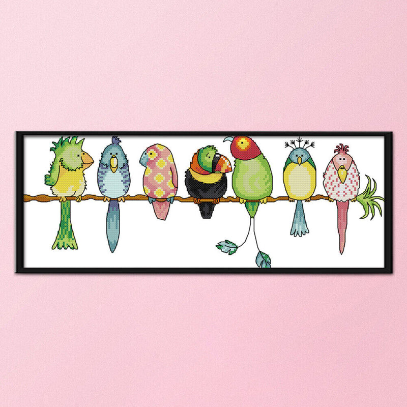 14CT Stamped Cross Stitch Kits DIY Happy Printed Needlework Decor (K765) Newly