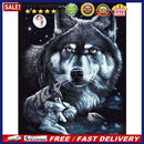 Handmade Moon Wolves 5D DIY Full Round Drill Drawing Kit Diamond Painting Cra