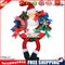 Merry Christmas Santa Claus Front Door Wreath Wall Hanging Pendant Garland