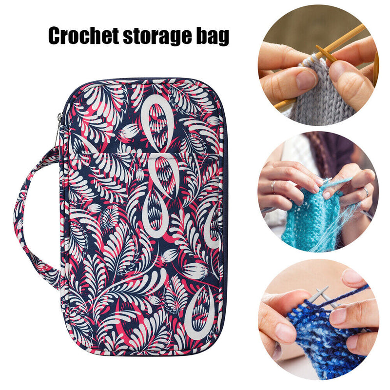 Retro Knitting Yarn Storage Bags Sewing Kit Case Organizer Bag Traveling Ho