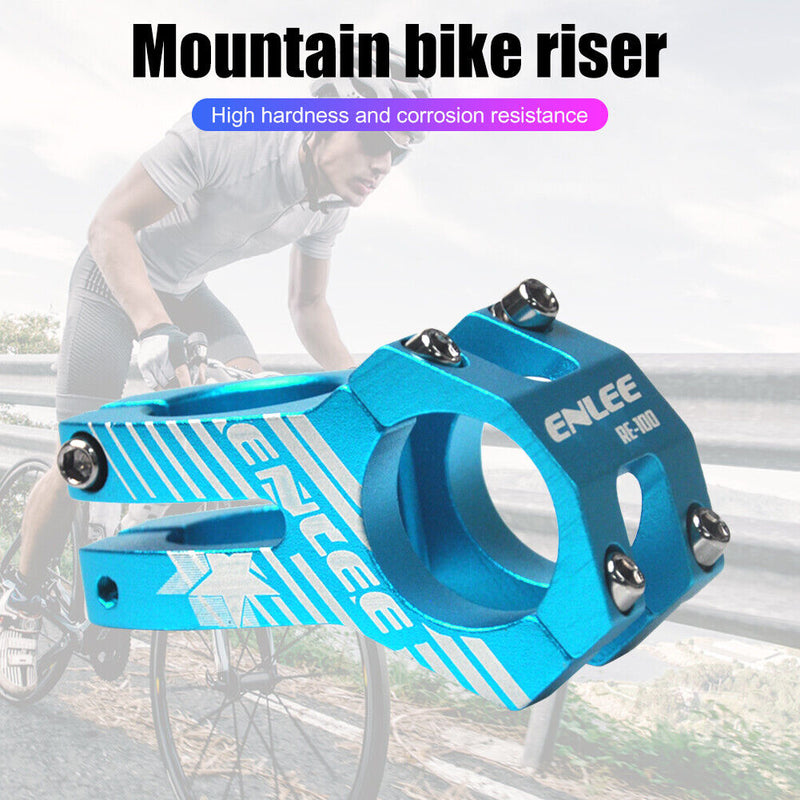 ENLEE 31.8mm Mountain Bicycle Stem Handlebar MTB Short Hollow Stem (Blue) Newly