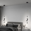 Modern Chandelier Lamp Nordic Bedside LED Indoor Hanging Lighting (White) Newly