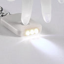 Portable Solar 3 LED Light Keychain Key Ring Outdoor Emergency Torch Flashlig