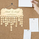 Wooden Reminder Calendar Birthday Tracker DIY Wall Hanging Board Sign