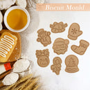 Christmas Cookie Cutters Set of 8 - Biscuits Fondant Molds High Heat Resistant