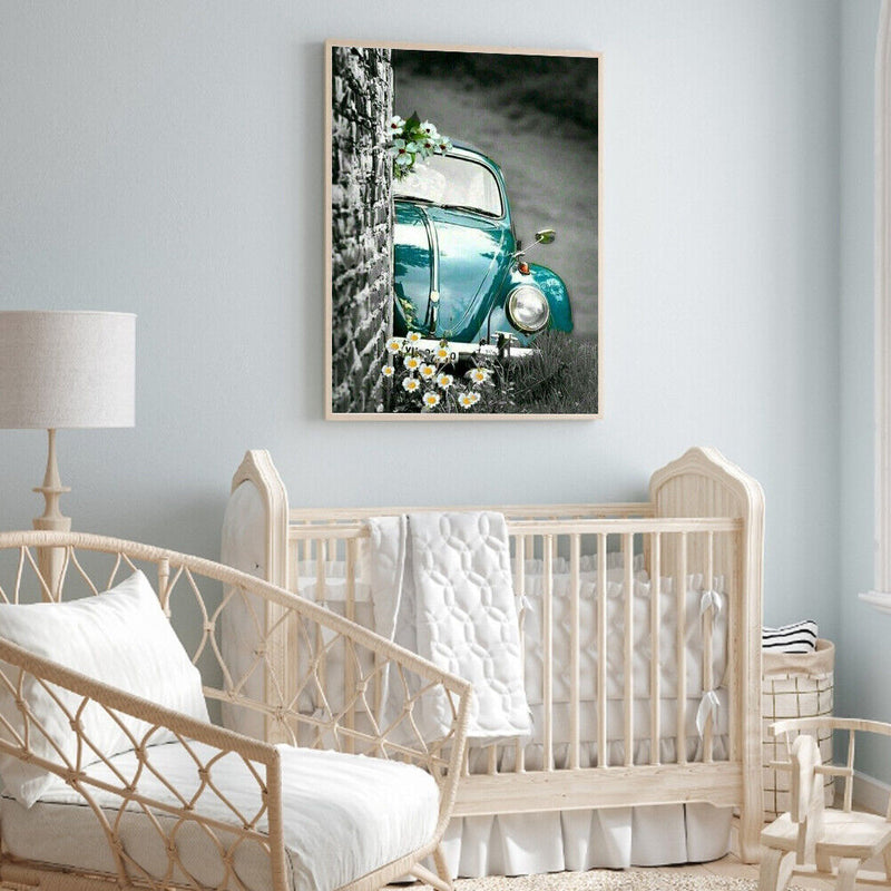 40x50cm DIY Paint By Number Kit Car in The Corner Abstract Home Wall Ornaments