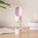 Portable Pet Dog Water Bottle Travel Outdoor Walking Drinking Cups (Pink)