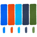 Tent Camping Mat Inflatable Hiking Portable Travel Sleeping Pad (Dark Blue)