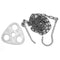 Camping Triangular Hanging Pot Bracket BBQ Rack Branch Picnic Ring Hook Set