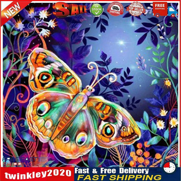 Diamond Painting 5D DIY Colorful Butterfly Full Round Drill Animal (A765) Newly