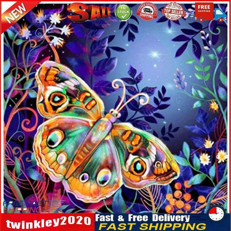 Diamond Painting 5D DIY Colorful Butterfly Full Round Drill Animal (A765) Newly