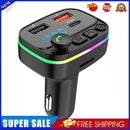 Car Bluetooth-compatible 5.0 FM Transmitter Mic Audio Receiver for 12V-24V