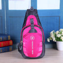 Chest Bag Outdoor Sport Travel Shoulder Sling Backpack Pouch(Rose Red)