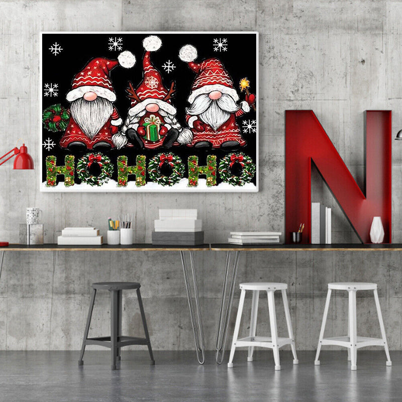 Christmas Gnomes Oil Paint By Numbers Kits Coloring Drawing for Adults Chil