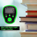 0-99999 Finger Counter LED Night Luminous Electronic Tally Counter (Green) Newly