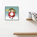 Frameless Oil Paint By Numbers Santa Claus DIY Canvas Picture Craft Kit
