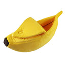 Cute Banana Shape Pets Bed House Warm Cat Nest Dog Mat Kennel (Yellow S)