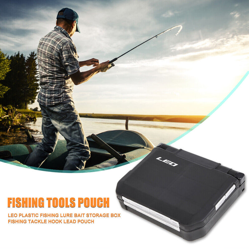 LEO ABS Fishing Lure Bait Storage Box Fishing Tackle Hook  Pouch (L) Newly