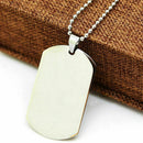 Military Dog Tag Steel Pendant Ball Bead Necklace Army Mens ,UK C7B7 E0A9