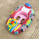 Car Shape Inflatable Swimming Ring Floating Ring with Steering Wheel (Pink)