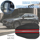 2pcs Car Side Mirror Anti Rain Visor Snow Guard Carbon Fiber Look Weather Shield