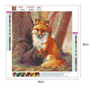5D DIY Full Drill Diamond Painting Fox Cross Stitch Embroidery Mosaic Kit