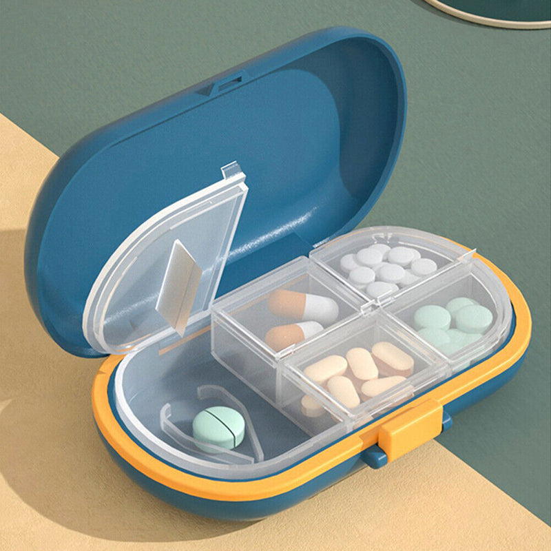 2 In 1 Plastic Medicine Organizer Detachable Separate Opening Closing for Travel