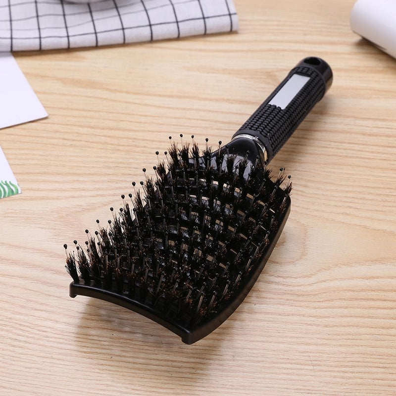 Hair Scalp Massage Comb Anti-Static Straight Curly Hair Styling Brush(Black