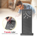 Woodworking Scribe Mark Line Gauge Cross-Out Carpenter Angle Ruler (Blue)