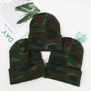 for Women and Men Green Bonnet Warm Winter Cap Knitted Camouflage Beanie Hat