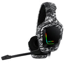 ONIKUMA K20 3.5mm Wired RGB LED Headphone for PC Phone PS4 (Camo White) Newly