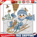 14CT Stamp DIY Room Needlework Christmas Snowman Canvas Cross Stitch (K704)