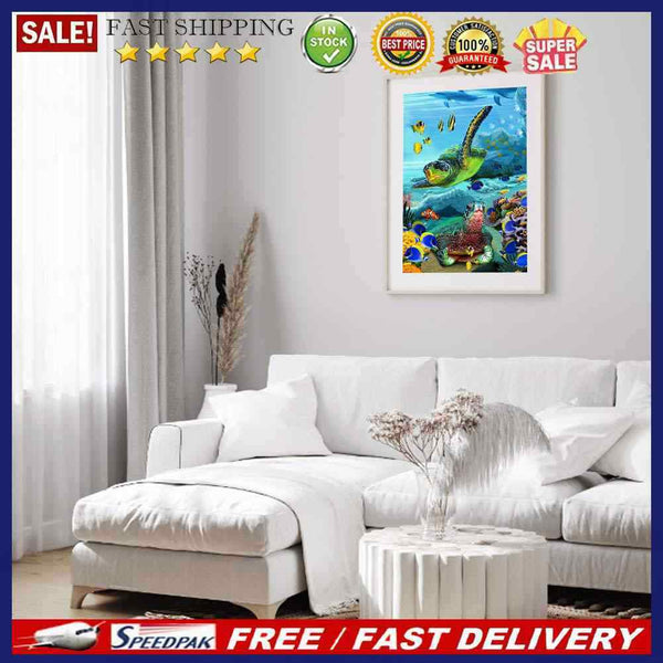 Sea Turtle DIY Diamond Painting Kits Full Round Drill Home Wall Decor (V2407)