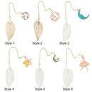 Pendant Student Gift Tassel Pagination Mark Creative Book Clip Leaves Bookmark