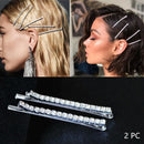 Style Shiny Metal Barrette Rhinestones Hairpins  Crystal Hairgrip Hair Clips