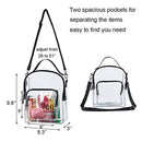 PVC Transparent Top-handle Bag Purse Large Capacity Zipper Shoulder Bag