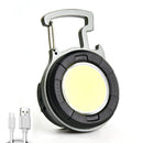 Multifunctional 10W COB LED Keychain Clip Flashlight 500lm Pocket Ar