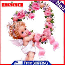 5D DIY Full Drill Round Shape Little Angel Garland Rhinestone Diamond Drawing