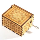 Retro Hand Cranked Wooden Music Box Xmas Gift Party Household Decor (B) Newly