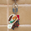 5pcs DIY Elegant Lady Full Drill Special Shaped Diamond Painting Keychains Newly
