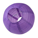 4 inch Round Chinese Paper Lantern DIY Paper Ball Lamp Party Decor (Purple)